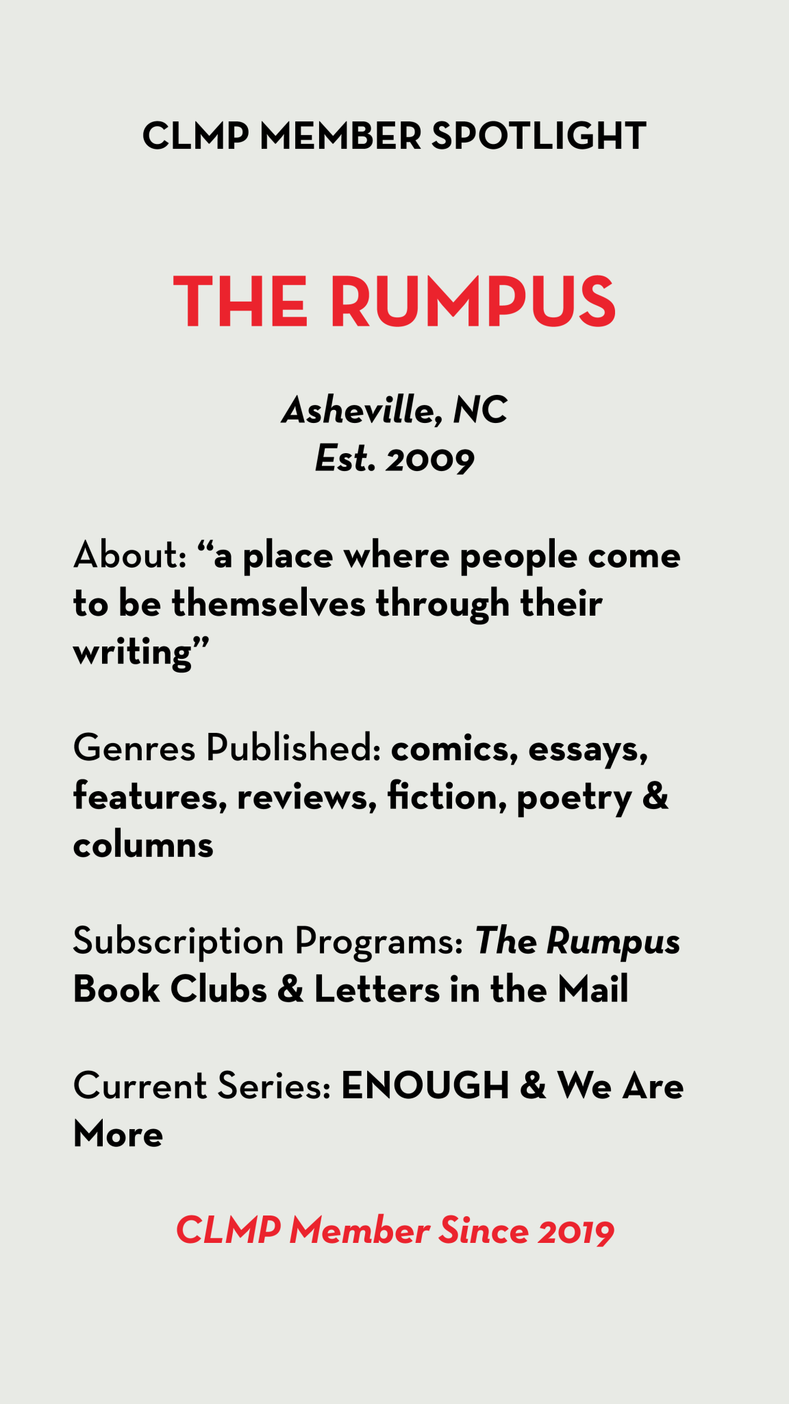 Member Spotlight: The Rumpus - Community of Literary Magazines and Presses