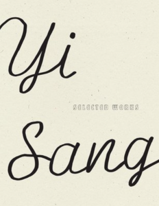 Cover of the Selected Works of Yi Sang featuring cursive text on a cream background