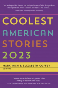 Coolest American Stories 2023 featuring a purple cover with the title and editors in yellow, blue, orange, and green.