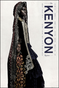 Cover of the Summer 2023 issue of Kenyon Review, featuring vertical text in the upper right corner reading "Women's Health Folio" and "Nature's Nature Guest Edited by David Baker." Featuring cover art by Tawny Chatmon of a Black woman with a child.