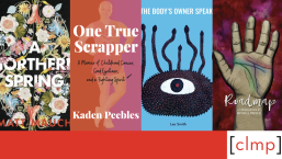 Featured Image of July 2023 books roundup featuring covers of A Northern Spring, One True Scrapper, The Body's Owner Speaks, and Roadmap.