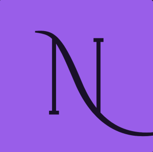 Noemi Press logo featuring a black N on purple background.