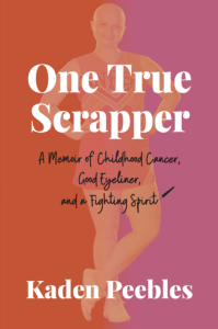 Cover of One True Scrapper by Kaden Peebles, featuring a pale silhouette of a person on an orange and pink background.