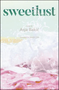 cover of Sweetlust featuting a pastel pink, white, and green scene reminiscent of waves.