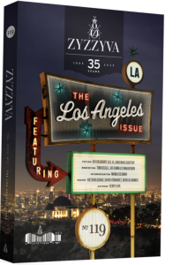 Zyzzyva the Los Angeles issue with a marquis billboard against the night sky.