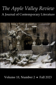 Cover of Apple Valley Review featuring a photograph of an old arched building in winter.