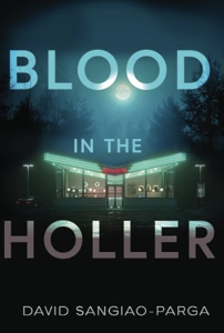 Blood In The Holler by David Sangiao-Parga featuring a lit-up diner under the moon.