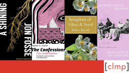 Featured image for the October books roundup, featuring covers of A Shining, The Confessions, Kingdom of Glass & Seed, and So Many People, Mariana.