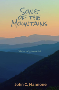 Song of the Mountains by John C. Mannone featuring graphic art of mountains under a sunset. 