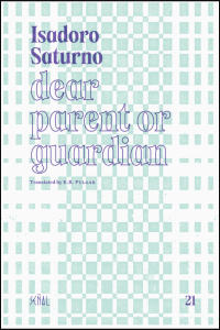 Dear parent or guardian by Isadoro Saturno featuring a white and light blue checkered design.