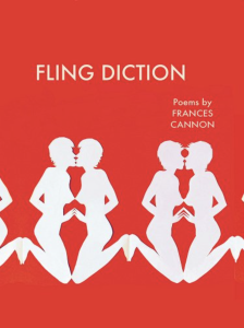 Cover of Fling Diction featuring white cut-out kissing figures on a red field.