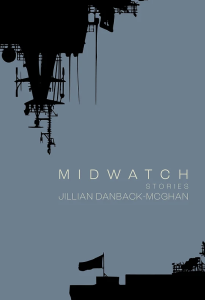 Cover of Midwatch featuring an upsidedown silhouetted ship against a blue background.