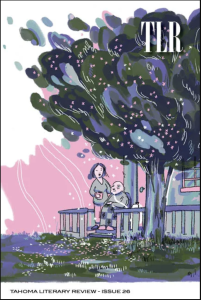 Cover of Tahoma Literary Review featuring illustration of two people on a porch.