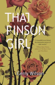 Cover of That Pinson Girl featuring roses against a yellowgreen background.