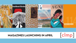 A blue and white graphic featuring 6 magazine covers from the April 2025 Roundup of Member Magazines.
