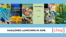 A blue and white graphic featuring 6 magazine covers from the June 2025 Roundup of Member Magazines.