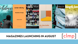 A blue and white graphic featuring 6 magazine covers from the August 2025 Roundup of Member Magazines.